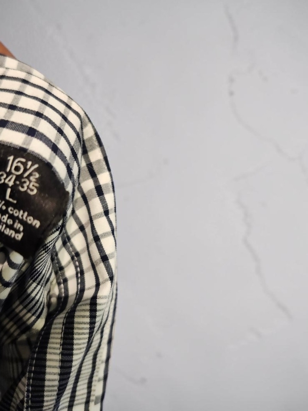 Bar III Black & White Plaid Button-Down Shirt - Picture 3 of 8